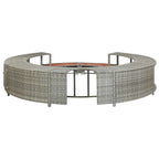 Hot Tub Surround Grey Poly Rattan