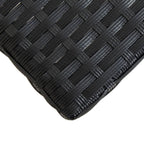 Garden Bench 120 cm Black Poly Rattan and Solid Acacia Wood