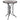 Mosaic Bistro Table Grey 61cm Ceramic