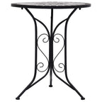 Mosaic Bistro Table Grey 61cm Ceramic