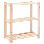3-Tier Storage Racks 10 Pcs 80X38X90 Cm Solid Pinewood 150 Kg
