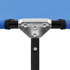 Folding Sun Lounger Blue Steel