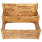 2-Tier Garden Planter 110x75x84 cm Solid Acacia Wood