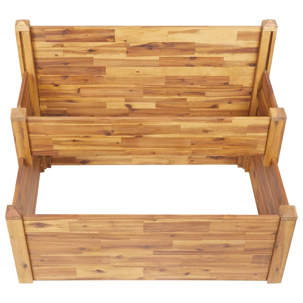 2-Tier Garden Planter 110x75x84 cm Solid Acacia Wood