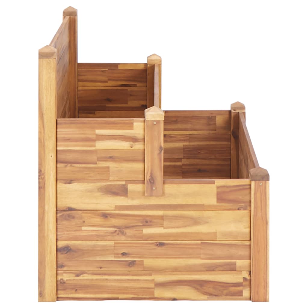 2-Tier Garden Planter 110x75x84 cm Solid Acacia Wood