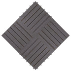 Decking Tiles 10 pcs Grey Wash 30x30 cm Solid Acacia Wood