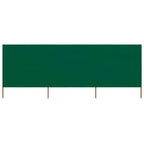 3-panel Wind Screen Fabric 400x80 cm Green