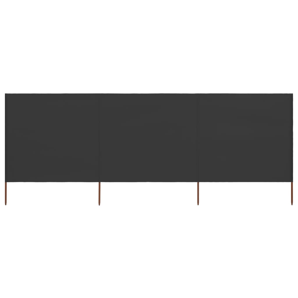 3-panel Wind Screen Fabric 400x80 cm Anthracite