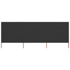 3-panel Wind Screen Fabric 400x80 cm Anthracite