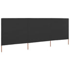 3-panel Wind Screen Fabric 400x80 cm Anthracite