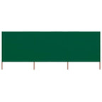 3-panel Wind Screen Fabric 400x160 cm Green