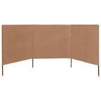 3-panel Wind Screen Fabric 400x160 cm Taupe