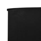 3-panel Wind Screen Fabric 400x160 cm Black