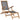 Deck Chair with Footrest Solid Teak Wood Black