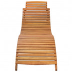 Sun Lounger Solid Acacia Wood Brown