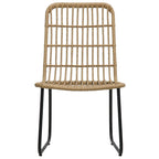 3 Piece Bistro Set Poly Rattan Oak