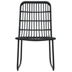 3 Piece Bistro Set Poly Rattan Black