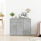 Sideboard Concrete Grey 88x30x70 cm Engineered Wood