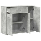 Sideboard Concrete Grey 88x30x70 cm Engineered Wood