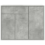 Sideboard Concrete Grey 88x30x70 cm Engineered Wood