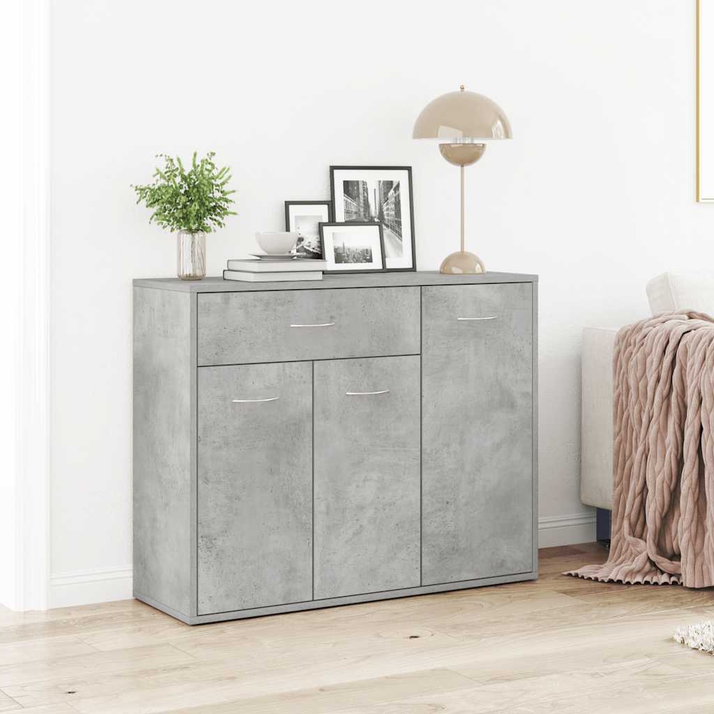 Sideboard Concrete Grey 88x30x70 cm Engineered Wood