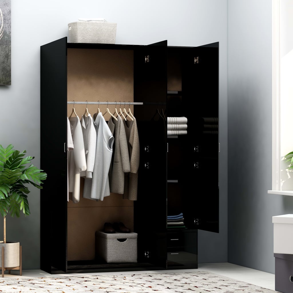 3-Door Wardrobe 120X50X180 Cm Engineered Wood