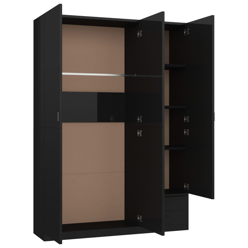3-Door Wardrobe 120X50X180 Cm Engineered Wood