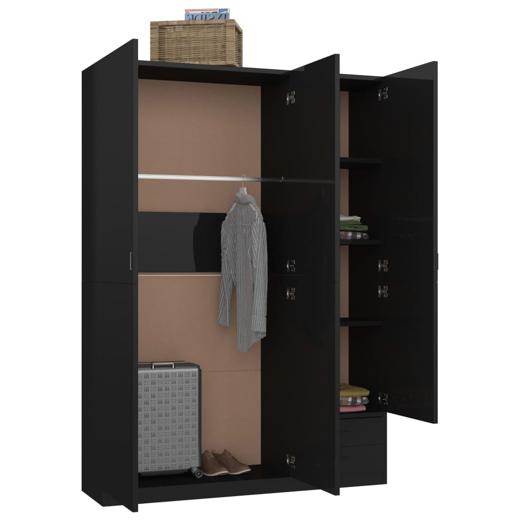 3-Door Wardrobe 120X50X180 Cm Engineered Wood