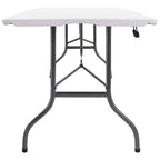 Folding Garden Table White 180x72x72 cm HDPE