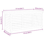 Garden Storage Box 117x50x55 cm Solid Eucalyptus Wood