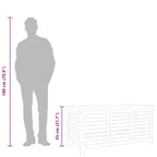 Garden Storage Box 117x50x55 cm Solid Eucalyptus Wood