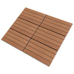 WPC Tiles 60x30 cm 6 pcs 1m² Brown