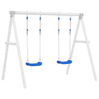 Swing Seats with Ropes 2 pcs Blue 37x15 cm Polyethene