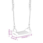 Swing Seats with Ropes 2 pcs Blue 37x15 cm Polyethene