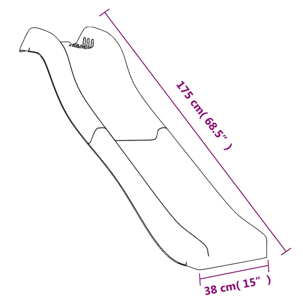 Play Slide Blue 175x38x23 cm Polypropylene