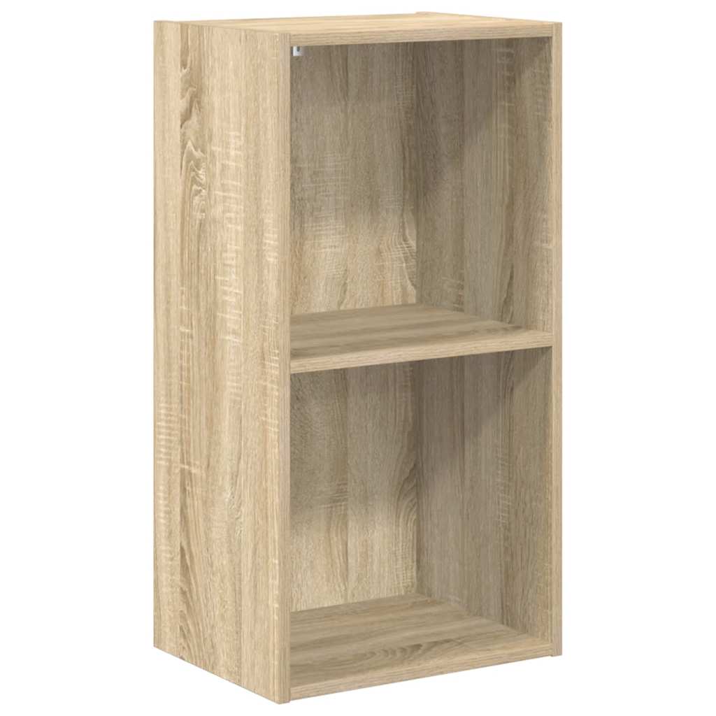 2-Tier Book Cabinet Sonoma Oak 40x30x76.5 cm Engineered Wood