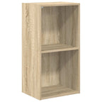 2-Tier Book Cabinet Sonoma Oak 40x30x76.5 cm Engineered Wood