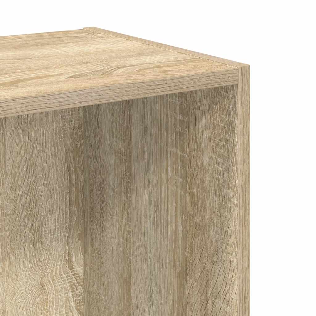 2-Tier Book Cabinet Sonoma Oak 40x30x76.5 cm Engineered Wood