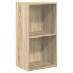 2-Tier Book Cabinet Sonoma Oak 40x30x76.5 cm Engineered Wood