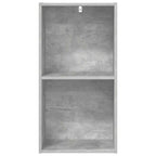 2-Tier Book Cabinet Concrete Grey 40x30x76.5 cm Engineered Wood