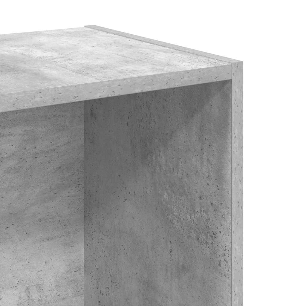2-Tier Book Cabinet Concrete Grey 40x30x76.5 cm Engineered Wood