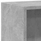 2-Tier Book Cabinet Concrete Grey 60x30x76.5 cm Engineered Wood