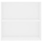 2-Tier Book Cabinet White 80x30x76.5 cm Engineered Wood