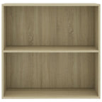 2-Tier Book Cabinet Sonoma Oak 80x30x76.5 cm Engineered Wood