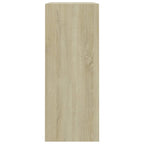 2-Tier Book Cabinet Sonoma Oak 80x30x76.5 cm Engineered Wood