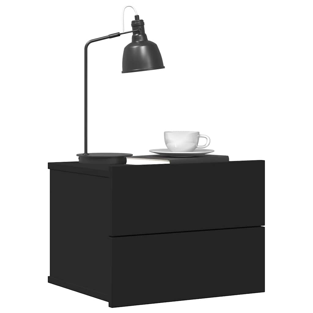 Bedside Cabinet Black 40x30x30 cm Engineered Wood