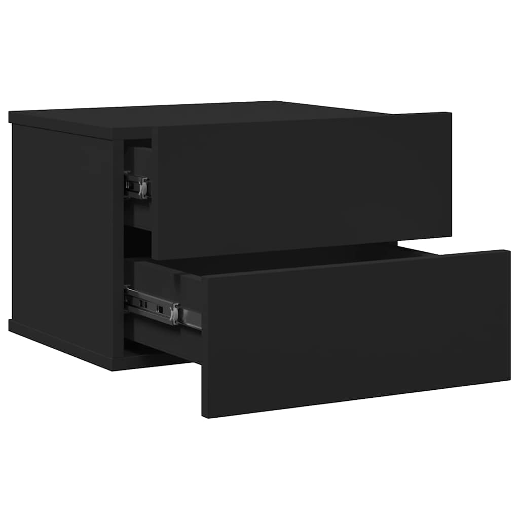 Bedside Cabinet Black 40x30x30 cm Engineered Wood