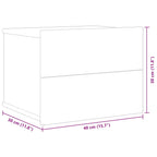 Bedside Cabinet Black 40x30x30 cm Engineered Wood