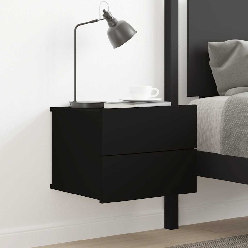 Bedside Cabinet Black 40x30x30 cm Engineered Wood