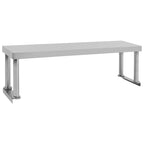 2-Tier Work Table Overshelf Stainless Steel